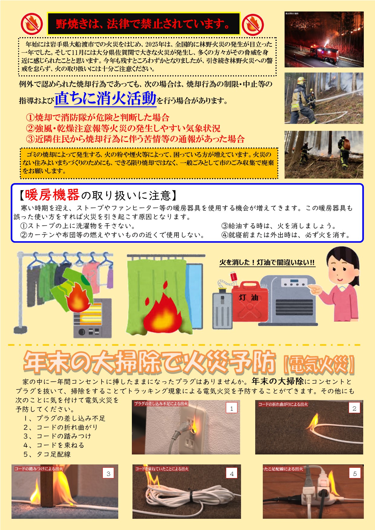 年末の火災予防啓発運動(防火啓発チラシ2)