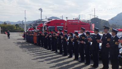 警察・消防合同歳末特別出動式